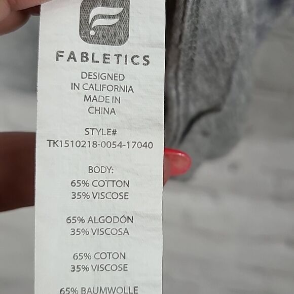 Fabletics Aventura Gray Ombre Tank Top Activewear Sports Racerback Tee Medium - Picture 8 of 10